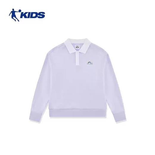 【自营】QIAODAN KIDS/乔丹儿童  乔丹儿童卫衣春秋款2024新款女大童衣服秋装童装翻领上衣 T9435109 商品图3