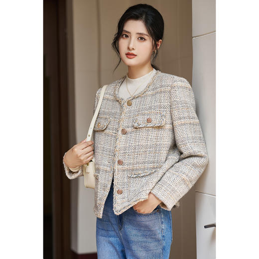 剩 米思阳2026春季新款气质优雅小香风短款外套4224 商品图2