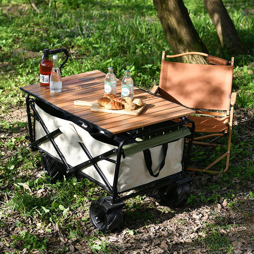  徽羚羊 拖车桌板 7-8寸通用 铁合金 原木纹 商品图0