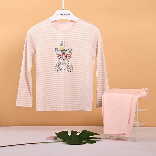 【棉莫可爱小猫咪】SCHIESSER德国舒雅女童棉莫面料可爱小猫咪新款家居服套装3F/23331H 商品图1