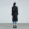 伯妮斯茵 | 极简通勤风 黑色垂感长款风衣 翻领无扣系带外套 春秋气质百搭大衣 HJ3D50 商品缩略图2