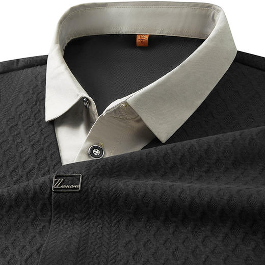 【假两件】【新款DDP】大依优型大码男士假两件衬衫长袖卫衣商务休闲上衣加肥加大胖子舒适 商品图1