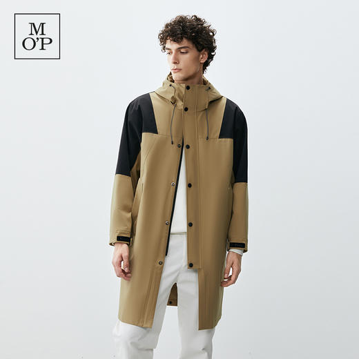 Marc O'Polo/MOP 秋季新款可折叠下摆拼接连帽宽松风衣外套男 商品图3