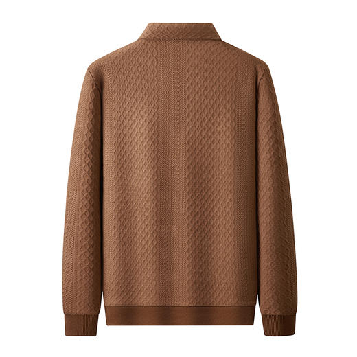 【新款DDP】大依优型大码V领长袖卫衣翻领男装加肥加大体恤大号上衣胖子弹力休闲商务 商品图4