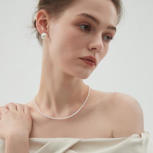 【下单赠同款耳钉】MointPhoice水晶珍珠项链 | 轻奢简约 珍珠光泽细腻 莹润透亮 三款尺寸可选 商品图3