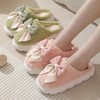 【棉拖鞋女蝴蝶结踩屎感】秋冬季厚底防滑棉鞋 室内轻便毛绒保暖毛托月子鞋 商品缩略图2