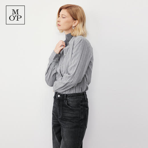 Marc O'Polo/MOP【商场同款】冬新款轻奢时尚条纹磨毛长袖衬衫女 商品图1