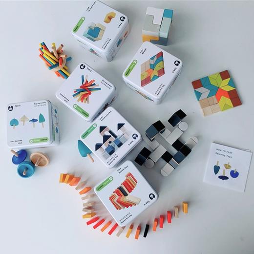 【旅行装铁盒系列，进阶式拼图，背面颜色区分难度】小朋友生日回礼 幼儿园礼物 创意小礼品 全班伴手礼 儿童益智玩具实用拼图积木-QQ 商品图2