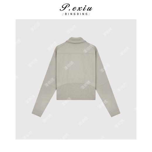 A008潘依绣丁丁宠粉PanYiXiu/潘依绣高颜值运动系半拉链立领短款卫衣外套 W-61553 商品图2