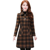 QYMLRX-L4C71X-Y 时尚格子中长款外套毛呢2024年秋冬季新款大码羊毛大衣 商品缩略图4