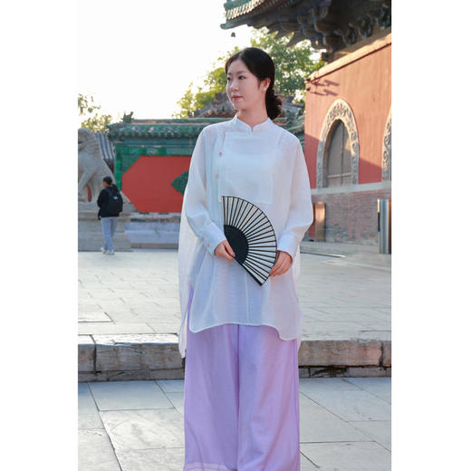 【抖音专属】新中式衬衣（24810890-月影白-设计师） 商品图3