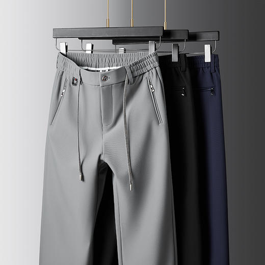 【加绒+常规】【新款DWD】大依优型大码松紧腰直口休闲运动裤卫裤休闲裤加肥加大运动长裤胖子裤子 商品图0