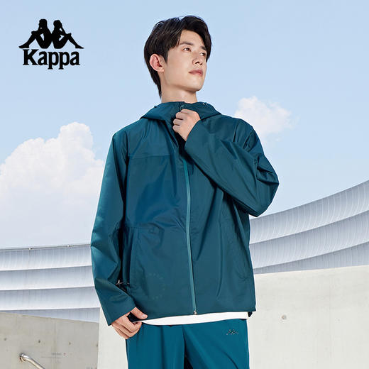 Kappa卡帕背靠背防泼水防风衣户外运动外套男连帽夹克休闲上衣潮K0E72FJ59 商品图1