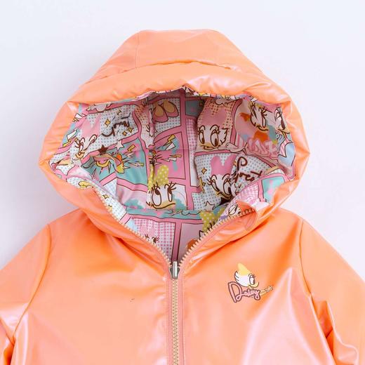 迪士尼童装小女孩两面穿黛丝印花羽绒服冬季女童连帽保暖可爱外套224DS0826 商品图5