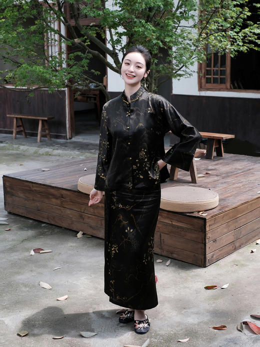 盛唐牡丹|重缎香云纱手绘半裙 商品图6