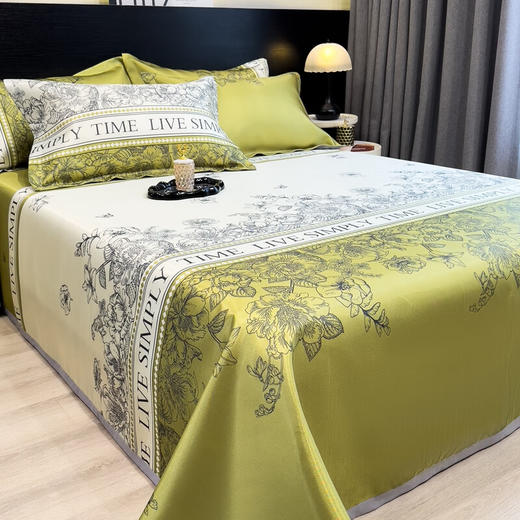 圣夫妮  冰丝凉席床单款凉席三件套-绿玉薄荷SFN-144 商品图2