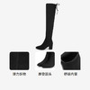 千百度粗高跟弹力靴显瘦袜靴女冬季过膝靴瘦瘦靴高筒长靴A24542851 商品缩略图3