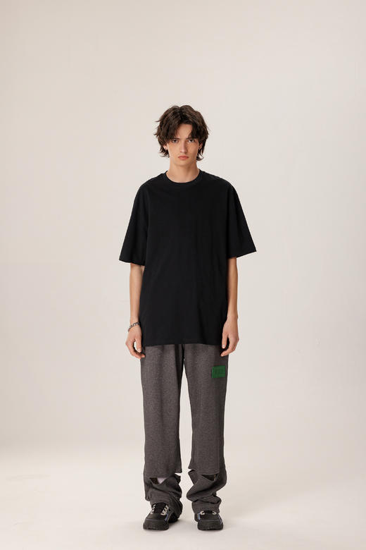 赤兔嗨购精梳长绒棉T恤宽松重磅休闲男女同款24年新品微落肩短袖11D 商品图0