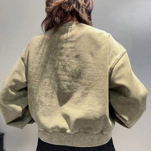 Z2圆领字母烫印短款卫衣40815（绿） 秋季 243030370321 商品图1