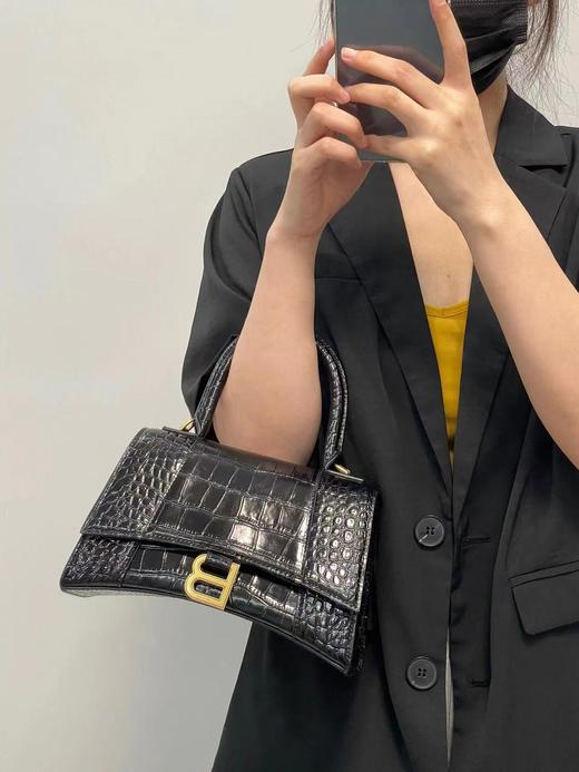 巴黎世家| 鳄鱼纹 Balenciagα沙漏包 大小号（CB） 商品图2