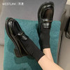 【限时秒杀】西遇低跟乐福鞋女新款简约法式一脚蹬小皮鞋通勤黑色单鞋P0047511 商品缩略图1