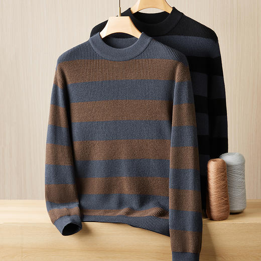 【新款DPF】大依优型大码毛衣针织衫毛衫休闲加肥加大男士胖子大码内搭上衣打底衫 商品图7