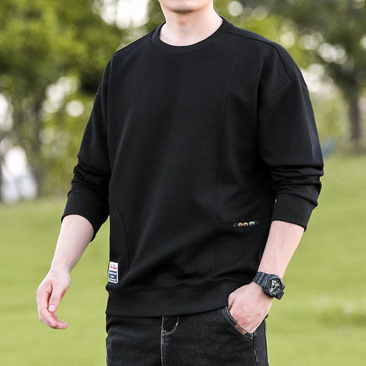 【特大码325斤】【新款DH】大依优型大码圆领卫衣男宽松休闲上衣胖子加肥加大男士潮流 商品图2