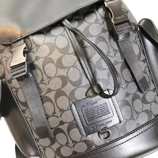 COACH蔻驰 经典Logo老花拼色休闲涂层帆布 旅行包书包背包双肩包 男款（CB） 商品图2