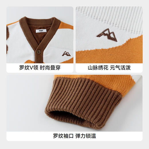 男童潮趣拼色开衫毛衣冬季新款安奈儿童装实体店同款AB444599 商品图4