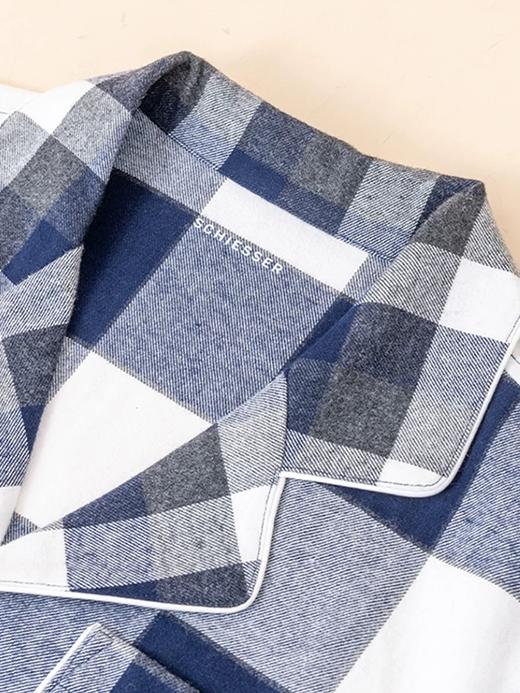 【情侣全棉 经典AB格】SCHIESSER德国舒雅全棉AB格子情侣系列男士长袖家居套装39/23562H 商品图2