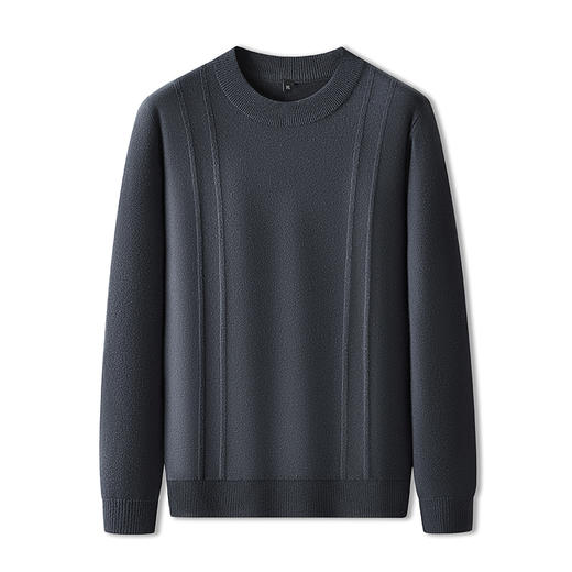 【羊毛】【新款DPF】大依优型大码毛衣针织衫毛衫休闲加肥加大男士胖子大码内搭上衣打底衫 商品图4