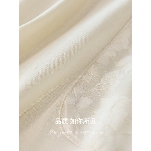 COCOBELLA新中式提花拼接翻折袖衬衫女秋翻领套头衬衣SR7060-2 商品图4