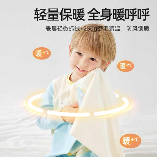 *【贝肽斯】儿童睡衣春秋款宝宝纯棉舒绒家居服男童女童冬季连体睡衣服 商品图3