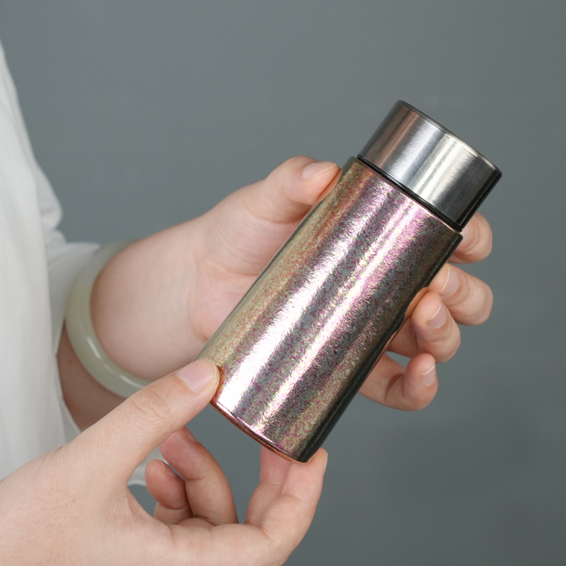 暗香疏影/纯钛行云迷你保温杯/双层钛茶杯泡茶养生纯钛水杯150ml