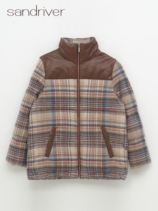 青海羊绒拼皮女款羽绒服SJF96W301N 商品图4