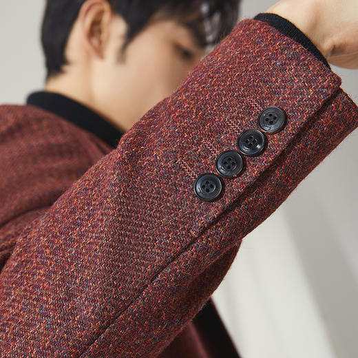 【高端系列】柒牌西装男秋冬新品进口面料纯羊毛商务休闲西服外套	127C71010 商品图2