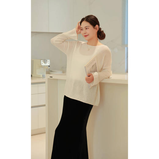 【抖音专属】羊绒衫（24815111白色） 商品图0