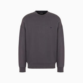 EMPORIO ARMANI 阿玛尼 男士超大压花徽标刺绣棉质宽松版型针织运动卫衣 灰色 6D1MD4 1JTAZ 0842