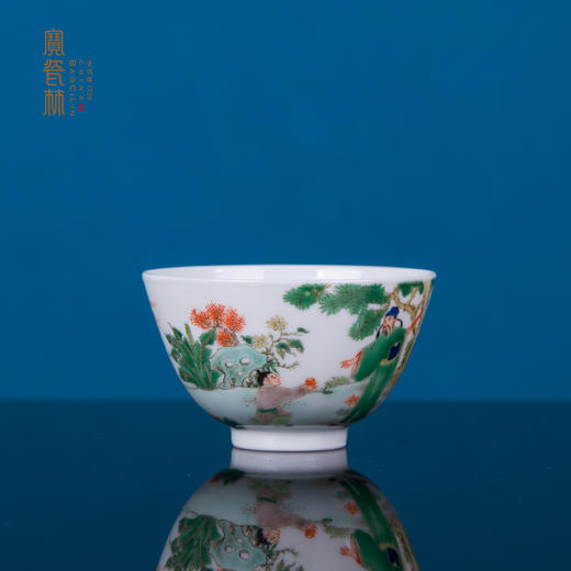 青花五彩李白斗酒主人杯 商品图1