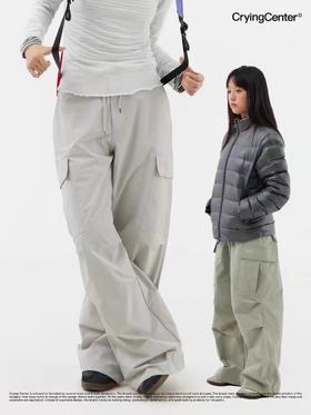 CryingCenter 两色绑带工装降落伞裤 哭喊中心