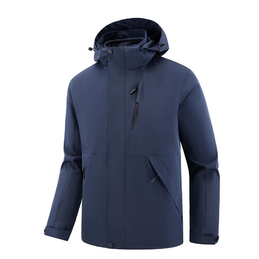 【新款DNY】大依优型大码三合一冲锋衣加绒保暖两件套内胆可拆防风防水户外加肥加大号外套男士上衣 商品图13