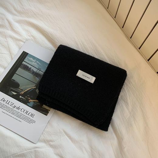 【韩版ins保暖纯色围巾】秋冬季 百搭时尚学生针织小围脖男新款毛线围巾 商品图6