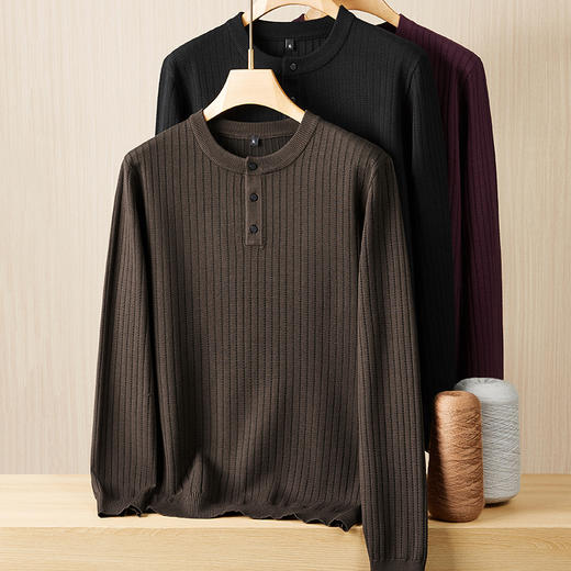 【新款DPF】大依优型大码毛衣针织衫毛衫休闲加肥加大男士胖子大码内搭上衣打底衫 商品图1