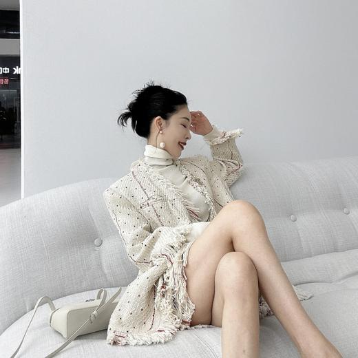 PIANAI冷小姐# 红钻格纹流苏小香套装 商品图0