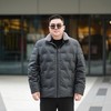 【皮羽绒】【新款DTX】大依优型大码羽绒服皮夹克PU外套加肥加大肥佬休闲上衣男士胖子秋冬 商品缩略图1
