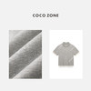 COCO ZONE 假两件POLO针织衫显瘦羊毛翻领短袖24C10348 商品缩略图2