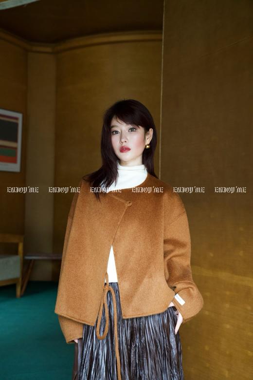 【门店同款】ENJOY冬季柔韧与共甜樱派对绑带短大衣 159496520 商品图8