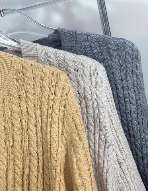 🔥春天必备💥⏩【HAMEOXS女士针织开衫】❗软糯亲肤💗上身超显气质~🔆春天穿真的绝绝子！好嫩！还有中灰/云灰/驼色经典色可选🟢羊毛混纺纱线！丝滑，有型，保暖，抗起球达到3级。 商品图11