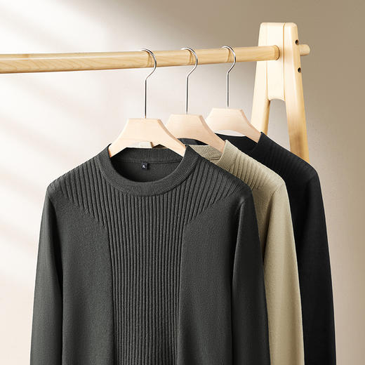 【新款DPF】大依优型大码毛衣针织衫毛衫休闲加肥加大男士胖子大码内搭上衣打底衫 商品图2