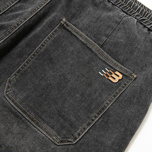 【新款DKP】大依优型大码松紧腰牛仔裤直筒长裤男舒适弹力休闲商务简约百搭加肥加大男装 商品图7